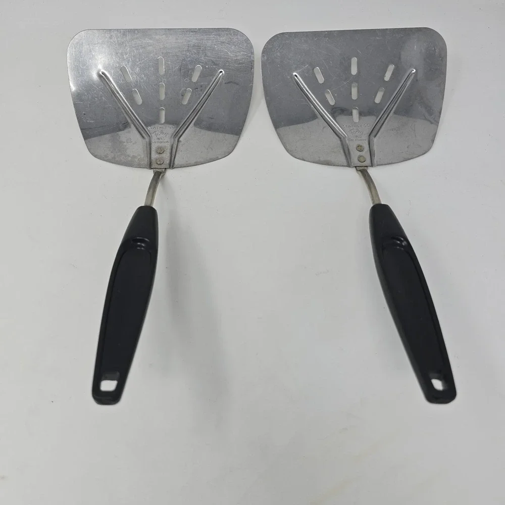 Vintage Foley Stainless Steel Spatula Curved Slotted Flipper 5.25
